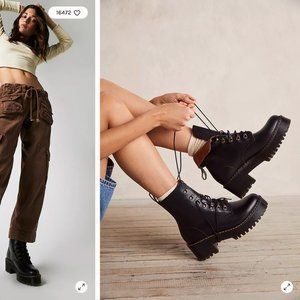 Dr. Martens Free People Leona Platform Ankle Boots size 9